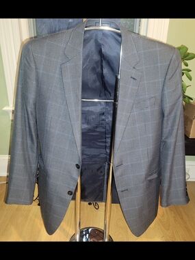Nautica Men's Navy Micro-Check Sport Coat